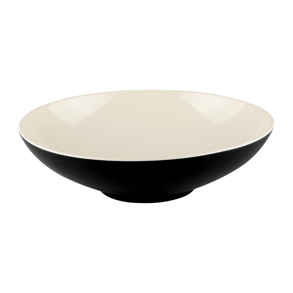 Elite Global Solutions 44 oz Round Melamine Bowl, Ebony/Sand (JW92T-ES)