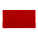 Elite Global Solutions Rectangular Melamine Dinner Plate - 9" x 5", Black/Red (JW952T-BR) thumbnail 2