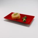 Elite Global Solutions Rectangular Melamine Dinner Plate - 9" x 5", Black/Red (JW952T-BR) thumbnail 7