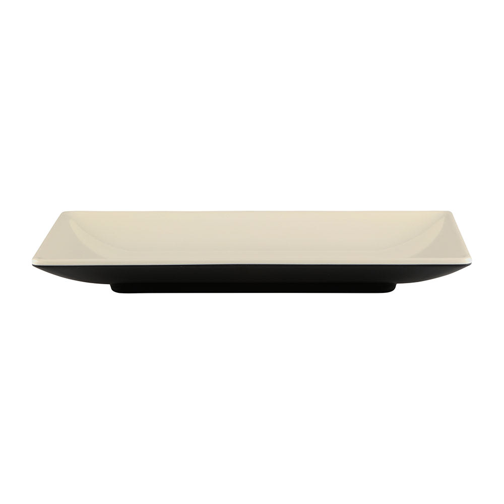 Elite Global Solutions Rectangular Melamine Dinner Plate - 9" x 5", Ebony/Sand (JW952T-ES)