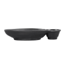 Elite Global Solutions 10" x 5 1/2" Oval Zen Chip & Dip Platter - Melamine, Black (JWC1408-B) thumbnail 3