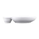 Elite Global Solutions 10" x 5 1/2" Oval Zen Chip & Dip Platter - Melamine, White (JWC1408-W) thumbnail 3