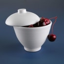 Elite Global Solutions 3 3/4" Round Melamine Lid for JW4004 Soup Bowl, White (JWC4004-W) thumbnail 7