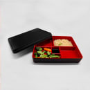 Elite Global Solutions Lid for Karma Bento Box - 11 1/4" x 8 3/4", Melamine, Black/Red (JWL11852T-BR) thumbnail 7