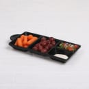 Elite Global Solutions Serving Tray w/4 Compartments - 8 3/4"L x 4 3/8"W, Melamine, Black (JWT4C-B) thumbnail 7