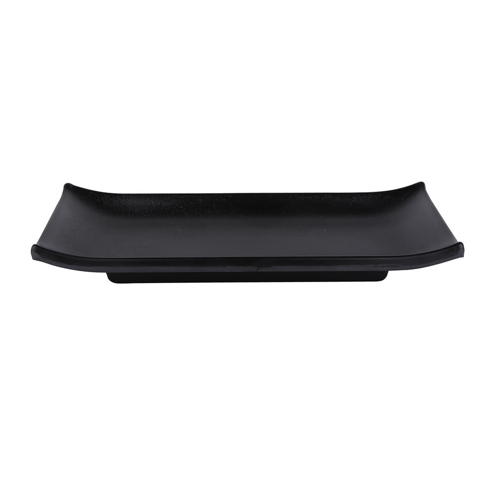 Elite Global Solutions 9" x 3 3/4" Rectangular Zen Tray - Melamine, Black (JWTR19-B)