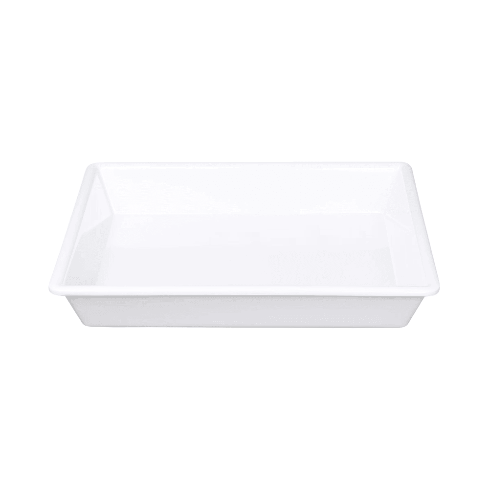Elite Global Solutions 80 oz Rectangular Melamine Serving Bowl, White (M1012RC-NW)