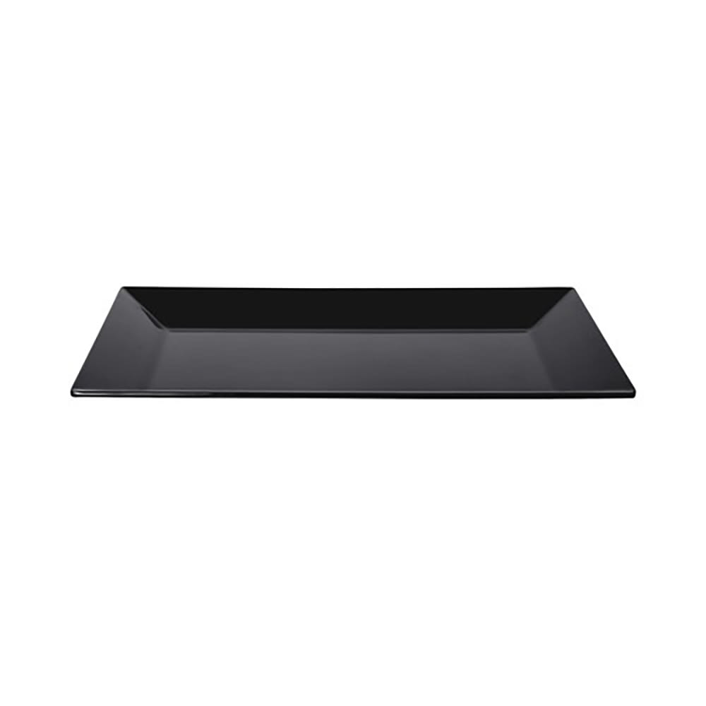 Elite Global Solutions 18 3/8" x 10" Rectangular Wave Platter - Melamine, Black (M1018RC-B)