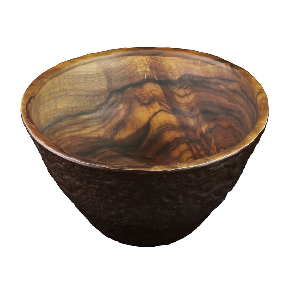 Elite Global Solutions 133 oz Round Melamine Serving Bowl, Wood Pattern (M10578R-SEQ)