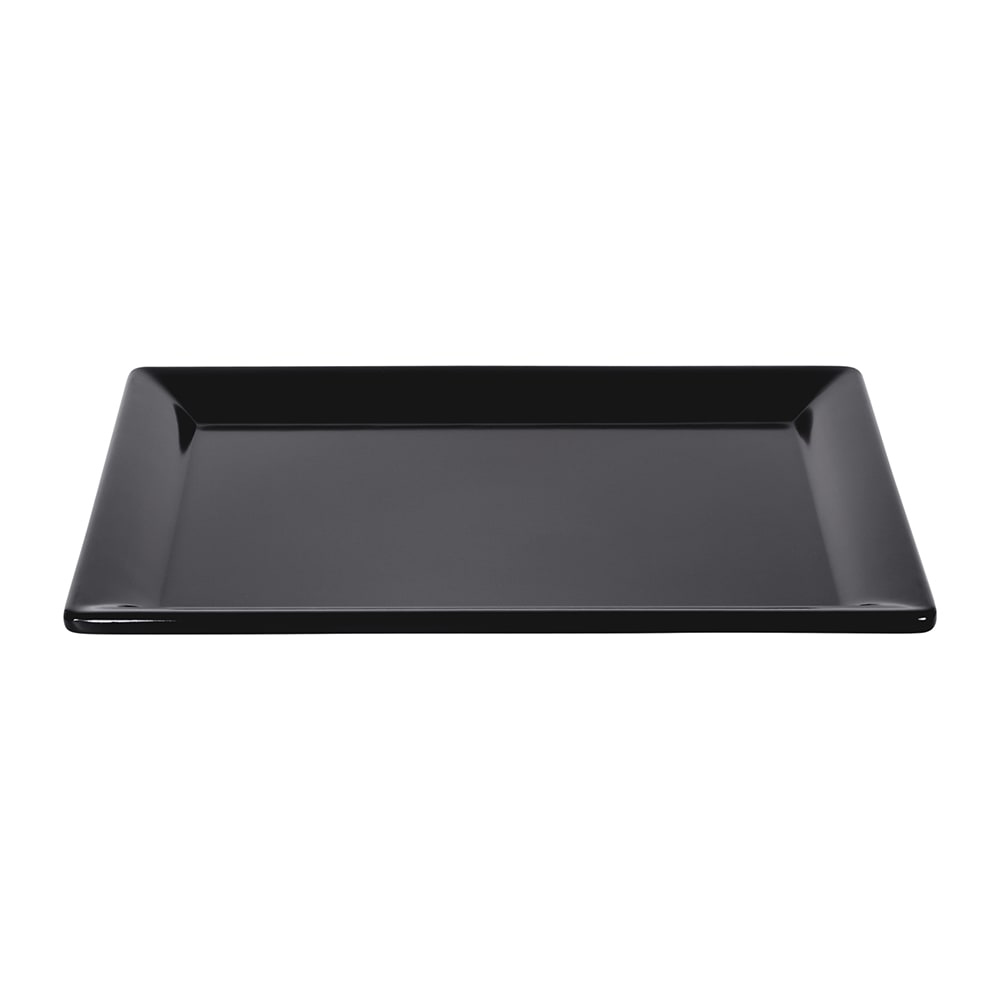 Elite Global Solutions 10 1/2" x 8 3/4" Rectangular Stratus Trays - Melamine, Black (M1058-B)
