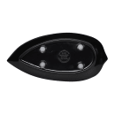 Elite Global Solutions 10 1/4" x 5" Leaf Shape Tropicana Platter - Melamine, Black (M105PL-B) thumbnail 4