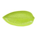 Elite Global Solutions 10 1/4" x 5" Leaf Shape Tropicana Platter - Melamine, Green (M105PL-DG) thumbnail 2