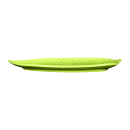 Elite Global Solutions 10 1/4" x 5" Leaf Shape Tropicana Platter - Melamine, Green (M105PL-DG) thumbnail 3