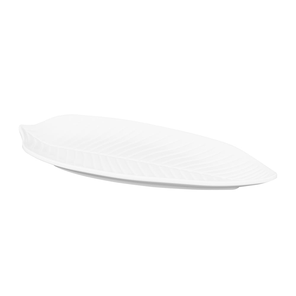 Elite Global Solutions 10 1/4" x 5" Leaf Shape Tropicana Platter - Melamine, White (M105PL-NW)