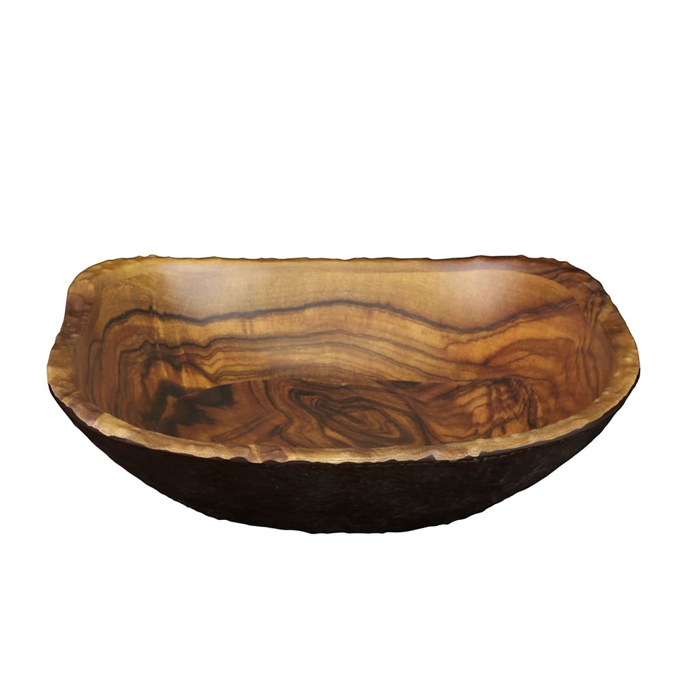 Elite Global Solutions 63 oz Rectangular Melamine Serving Bowl, Wood Pattern (M1092RC-SEQ)