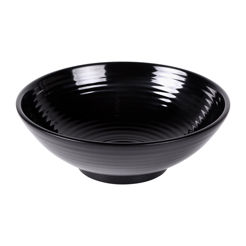Elite Global Solutions 1 3/4 qt Round Melamine Serving Bowl, Black (M10RG3-B)