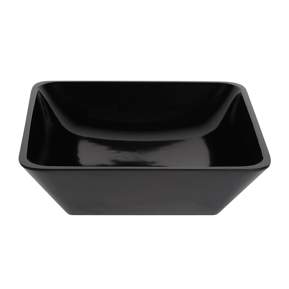 Elite Global Solutions 72 oz Square Melamine Serving Bowl, Black (M10SQ-B)