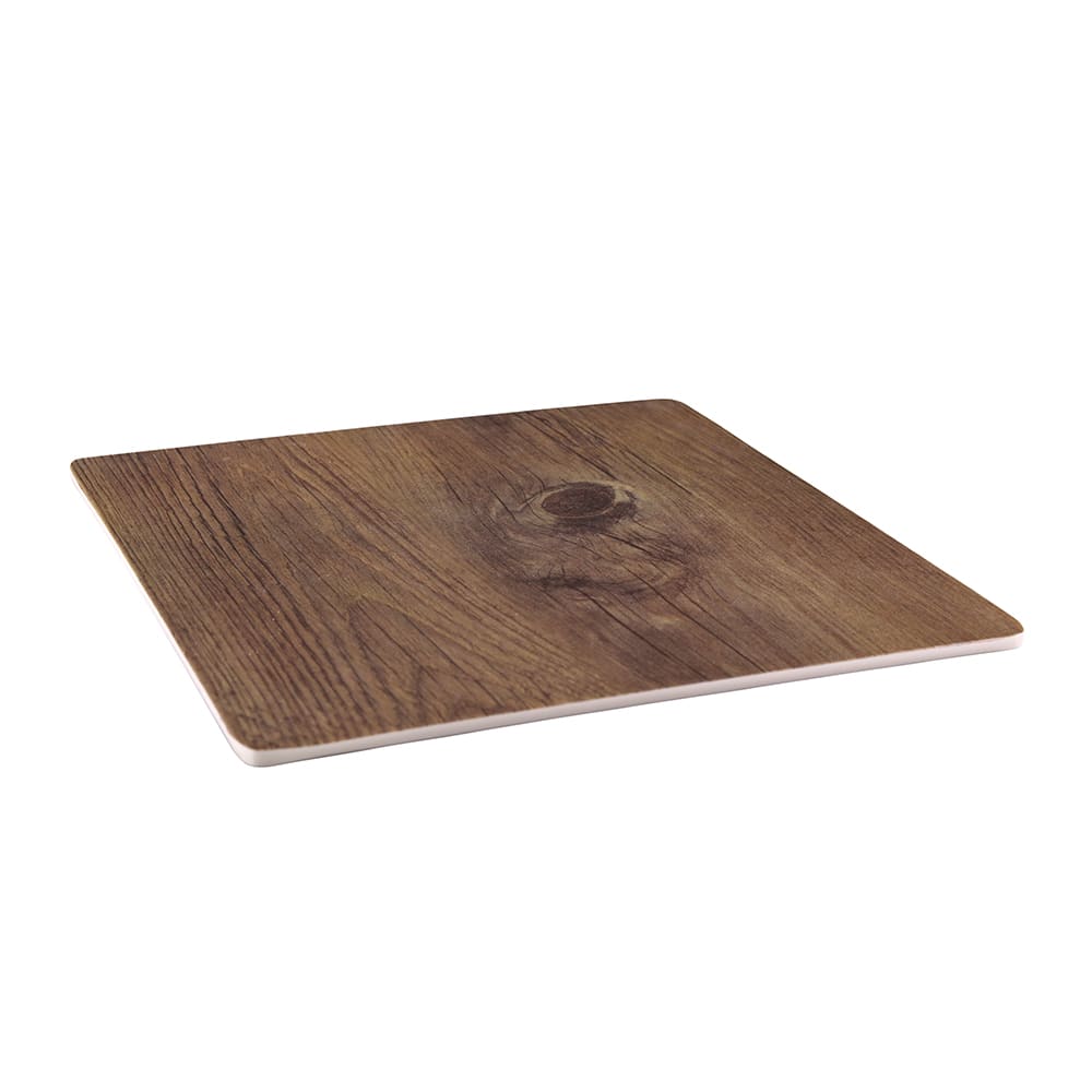 Elite Global Solutions 10" Square Fo Bwa Meta Riser - Melamine, Faux Walnut (M10-WN)