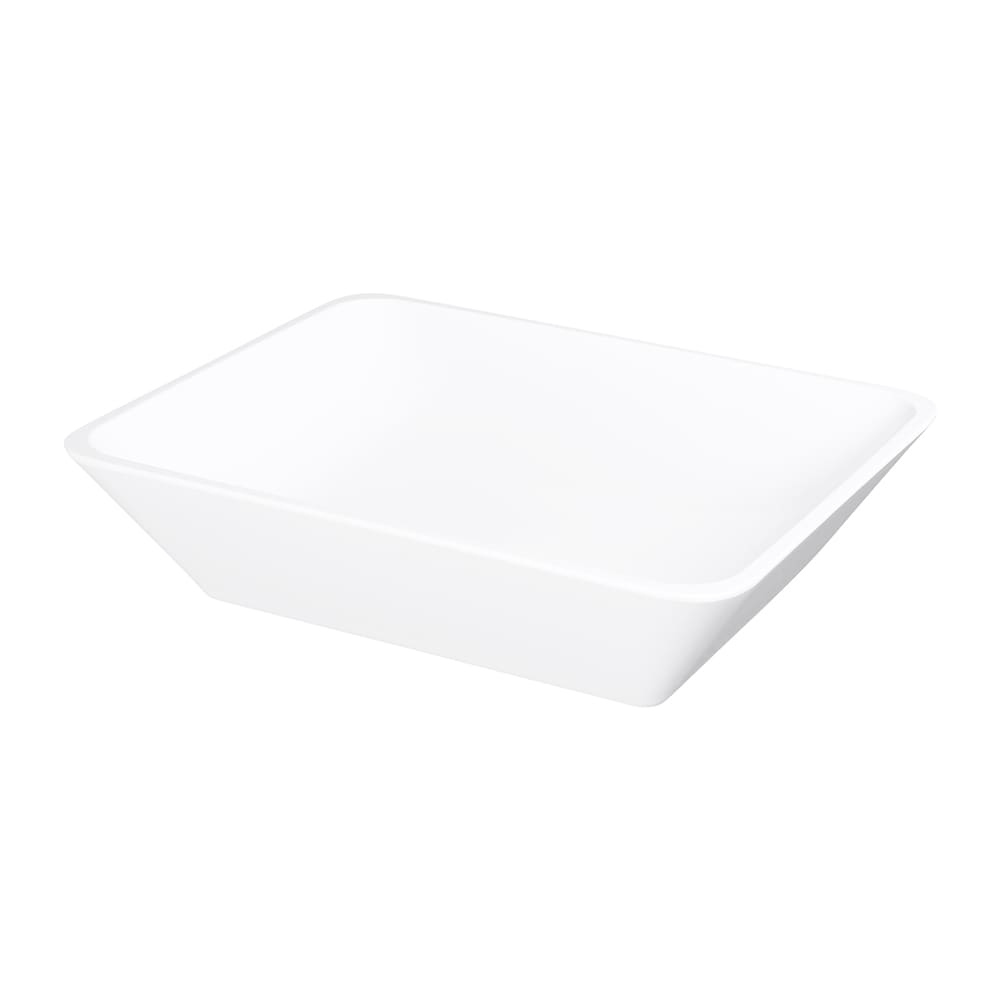 Elite Global Solutions 96 oz Rectangular Melamine Serving Bowl, Display White (M1210RC-NW)