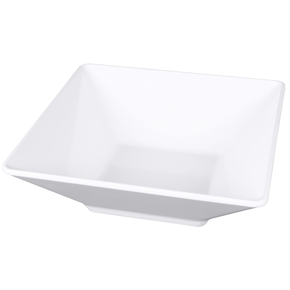 Elite Global Solutions 4 3/4 qt Square Melamine Serving Bowl, Display White (M1212SQ-NW)