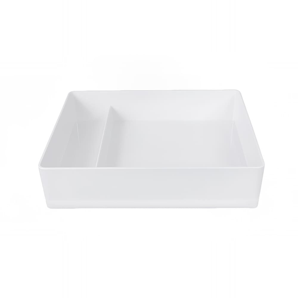 Elite Global Solutions 12 1/4" x 10 1/2" Rectangular Cabana Box Tray - Melamine, White (M1214RC-W)
