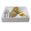 Elite Global Solutions 12 1/4" x 10 1/2" Rectangular Cabana Box Tray - Melamine, White (M1214RC-W) thumbnail 9