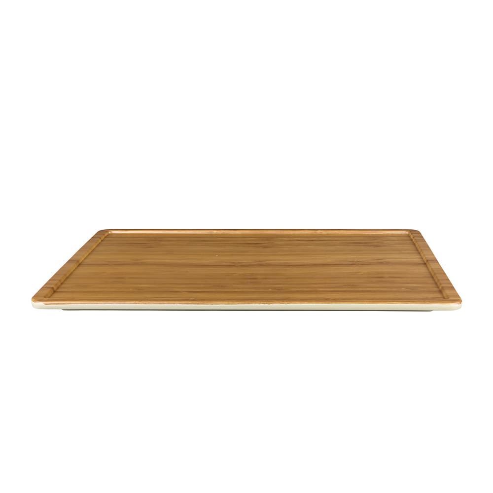 Elite Global Solutions Rectangular Fo Bwa Serving Board - 15" x 12", Melamine, Faux Bamboo (M1215RCFP-BB)