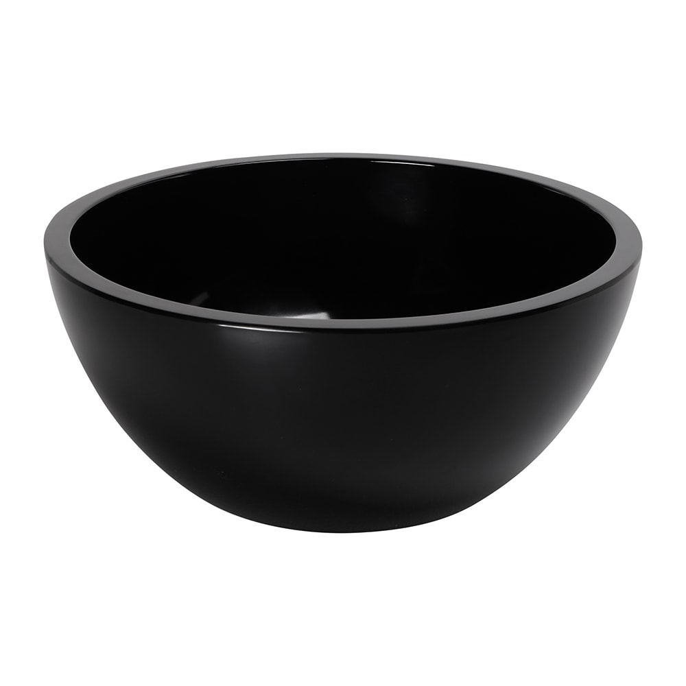 Elite Global Solutions 6 3/4 qt Round Melamine Serving Bowl, Black (M1225R5-B)