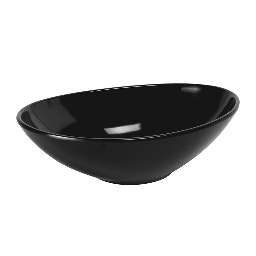 Elite Global Solutions 72 oz Oblong Melamine Serving Bowl, Black (M127-B)