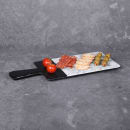 Elite Global Solutions Rectangular Horizon Slate Serving Board - 12" x 7", Melamine, Black Slate/Faux Horizon Marble (M127RCSM-BH) thumbnail 6