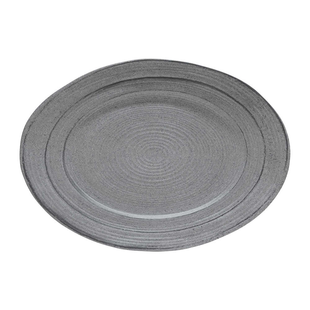 Elite Global Solutions 18" x 13" Oval Della Terra Platter - Melamine, Granite Stone (M1318OVST-GSD)