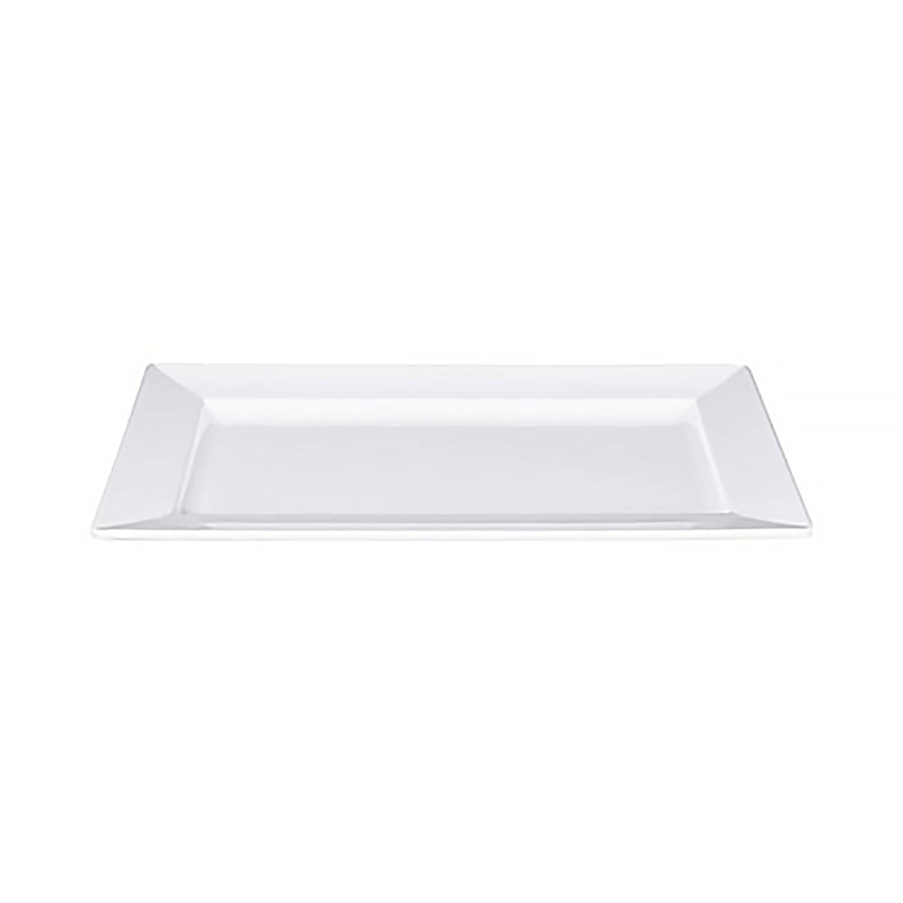 Elite Global Solutions 13 1/2" x 8 1/2" Rectangular Stratus Trays Platter - Melamine, White (M135RC-NW)