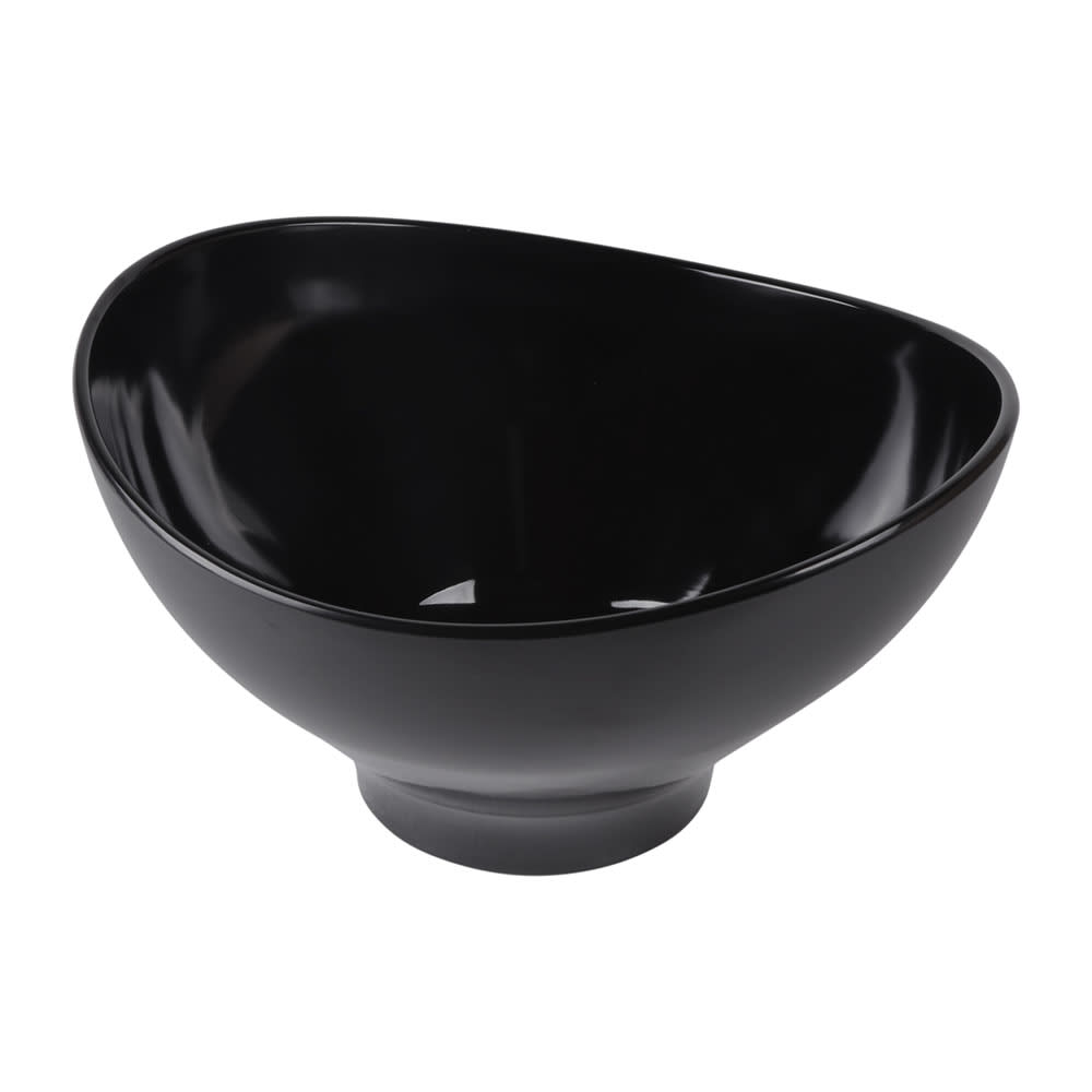 Elite Global Solutions 3 1/4 qt Oval Melamine Serving Bowl, Black (M138OV-B)