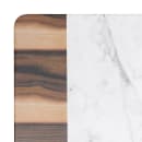 Elite Global Solutions 13" Square Sierra Serving Board - Melamine, Faux Hickory Wood/Carrera Marble (M13M-HWC) thumbnail 5
