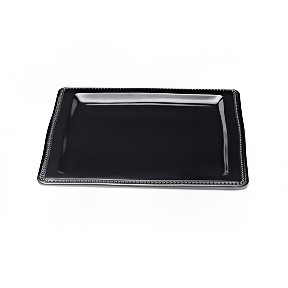 Elite Global Solutions 13" Square Melamine Dinner Plate, Black (M13SQ-B)