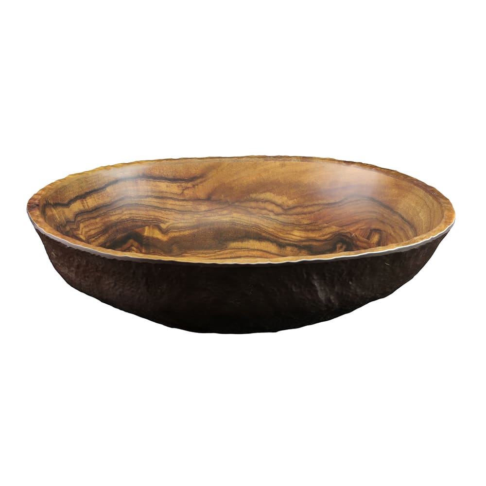Elite Global Solutions 164 oz Oval Melamine Serving Bowl, Wood Pattern (M14123OV-SEQ)
