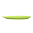Elite Global Solutions 14" x 6 1/2" Leaf Shape Tropicana Platter - Melamine, Green (M1465PL-DG) thumbnail 3
