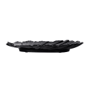 Elite Global Solutions 14" x 13 1/2" Leaf Shaped Tropicana Platter - Melamine, Black (M14PL-B) thumbnail 3