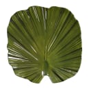 Elite Global Solutions 14" x 13 1/2" Leaf Shape Tropicana Platter - Melamine, Green (M14PL-DG) thumbnail 2