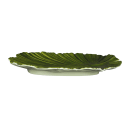 Elite Global Solutions 14" x 13 1/2" Leaf Shape Tropicana Platter - Melamine, Green (M14PL-DG) thumbnail 3