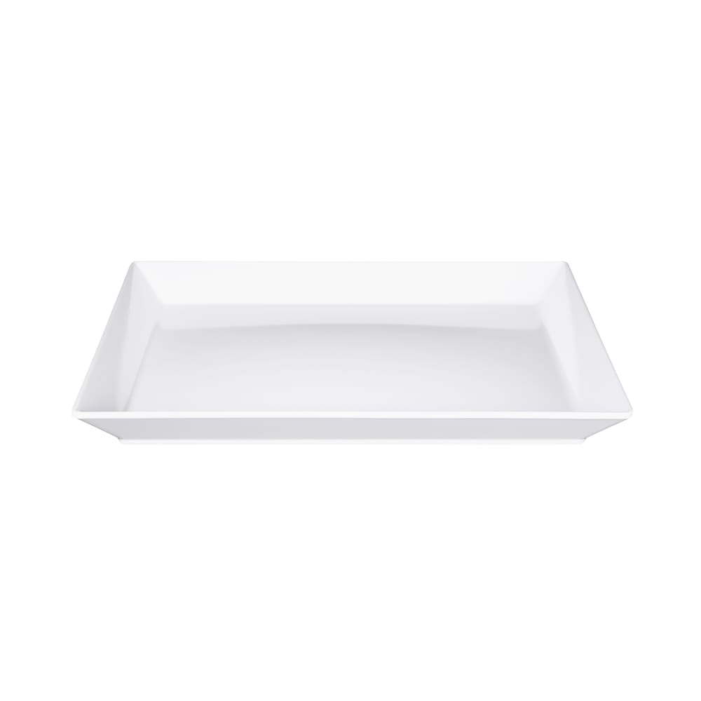 Elite Global Solutions 15" x 12" Rectangular Stratus Trays Serving Platter - Melamine, White (M1512B-W)
