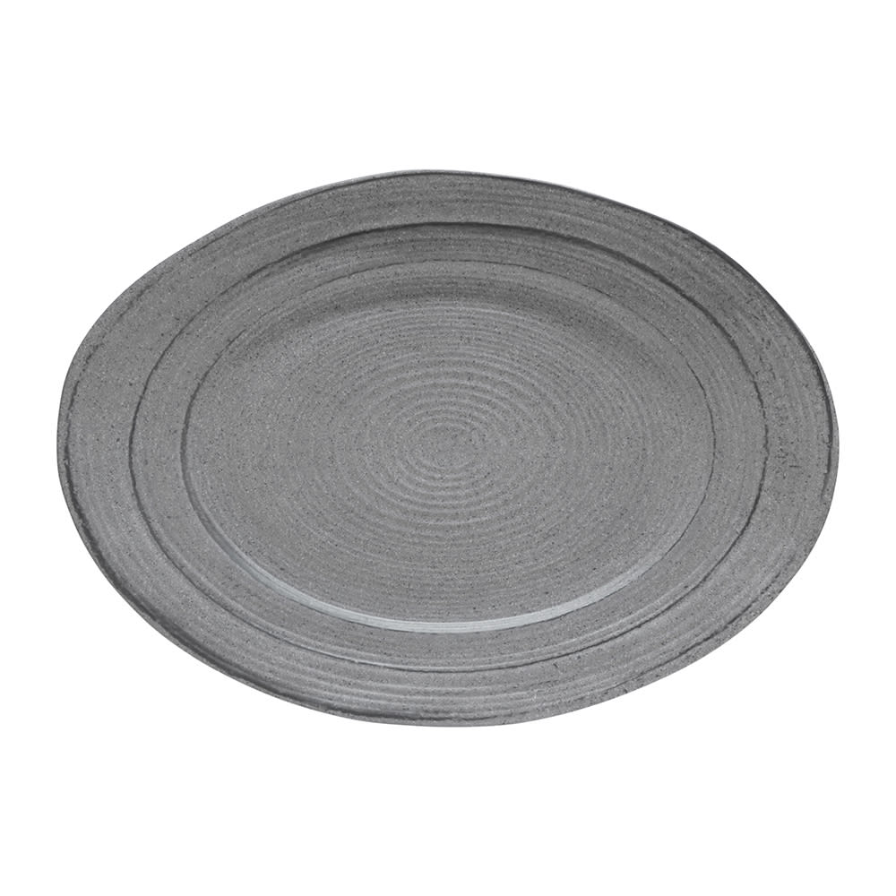 Elite Global Solutions 21" x 15" Oval Della Terra Platter - Melamine, Granite Stone (M1521OVST-GSD)