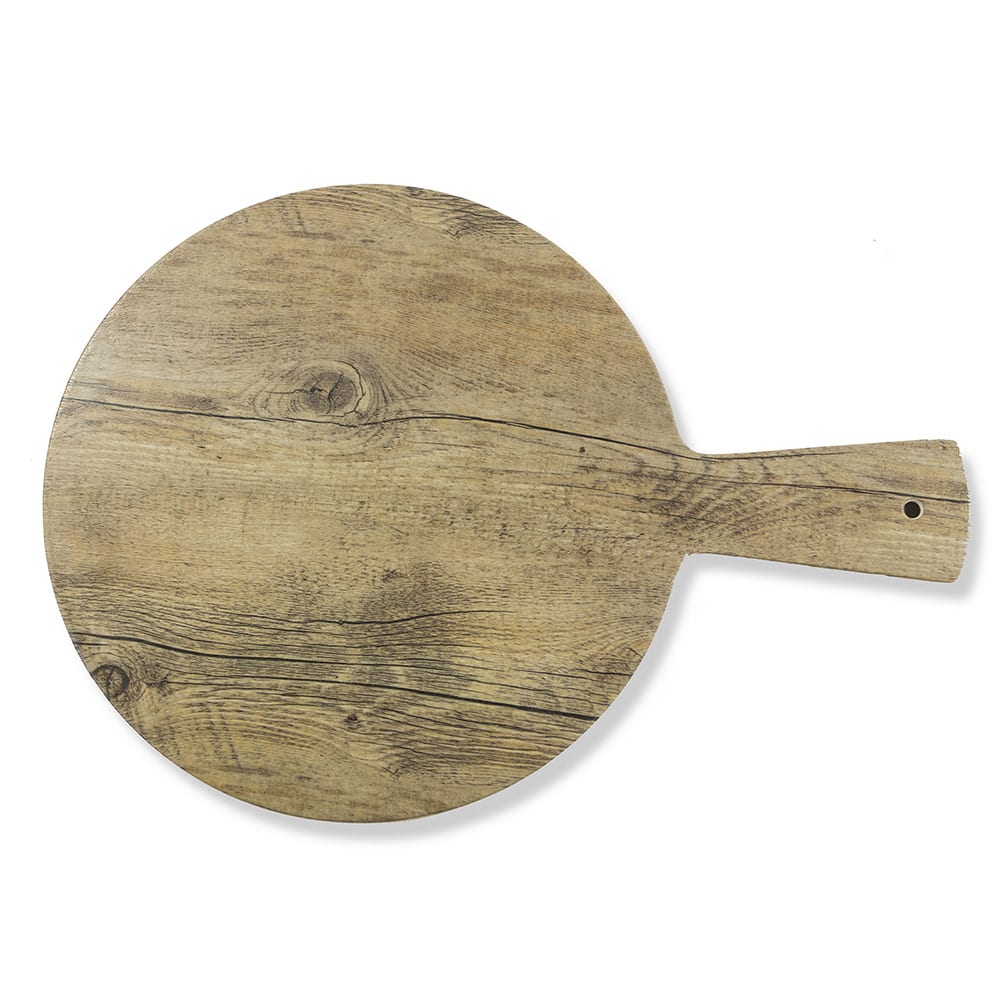 Elite Global Solutions 15" Round Fo Bwa Serving Board - Melamine, Faux Driftwood (M15RW-DW)
