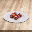 Elite Global Solutions 16 1/2" x 12" Oval Della Terra Platter - Melamine, Off White Stone (M16512OVST-OWD) thumbnail 6