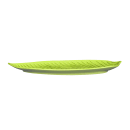 Elite Global Solutions 17 3/4" x 9 1/2" Leaf Shaped Tropicana Platter - Melamine, Green (M179PL-DG) thumbnail 3