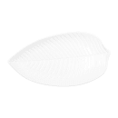 Elite Global Solutions 17 3/4" x 9 1/2" Leaf Shaped Tropicana Platter - Melamine, White (M179PL-NW) thumbnail 2