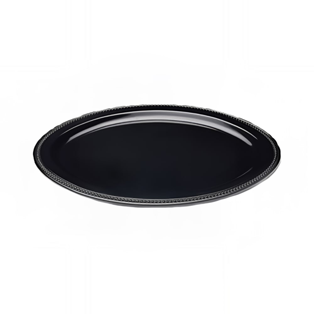 Elite Global Solutions 16" x 13" Oval Venetian Platter - Melamine, Black (M17OV-B)