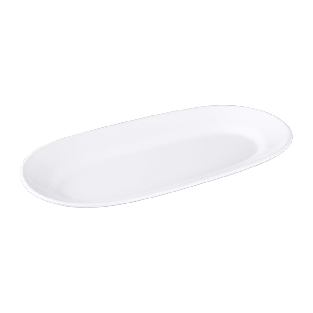 Elite Global Solutions 16 1/2" x 7 1/2" Oval Classic Platter - Melamine, White (M17RC-NW)