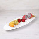 Elite Global Solutions 24" x 9" Oval Moderne Salmon Platter - Melamine, White (M249SP-NW) thumbnail 2