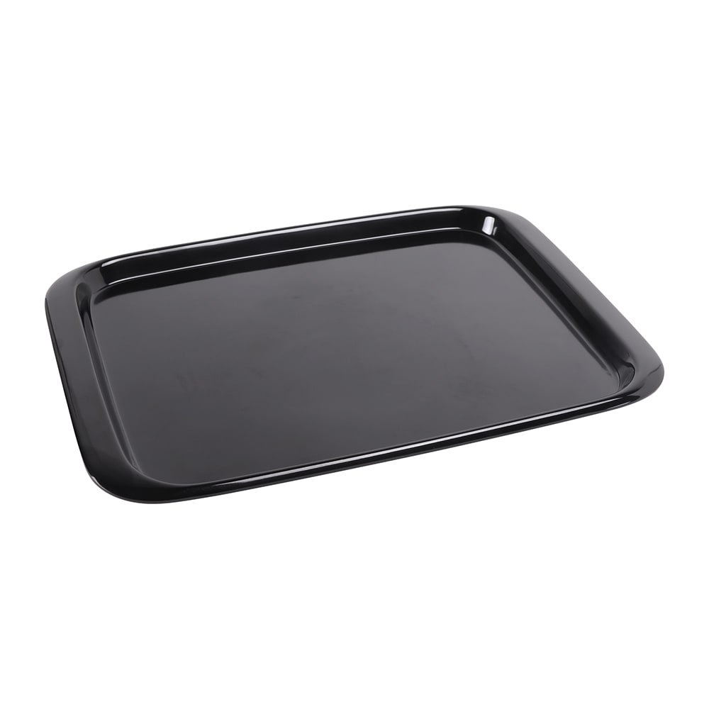 Elite Global Solutions Rectangular Serving Tray - 14"L x 10 1/4"W, Melamine, Black (M5114T-B)